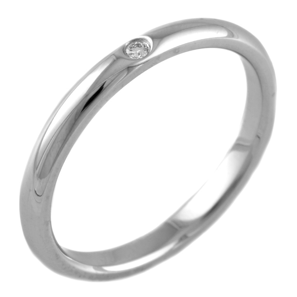 ティファニー TIFFANY&Co. バンド リング 指輪 21.5号 Pt950プラチナ ダイヤモンド ユニセックス 中古