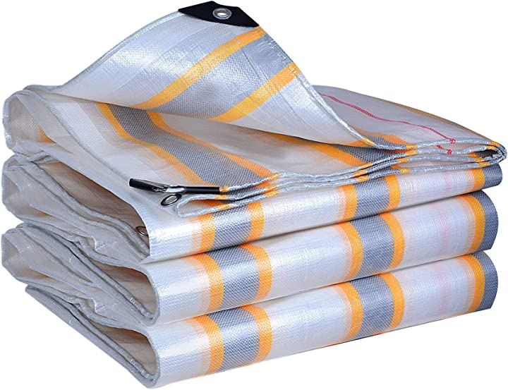 防水シート HDPE製 厚手 耐水 UVシート 抗紫外線 カバー 庭 屋根 漏れ防止 4.8Mx7.8M( 4.8Mx7.8M)