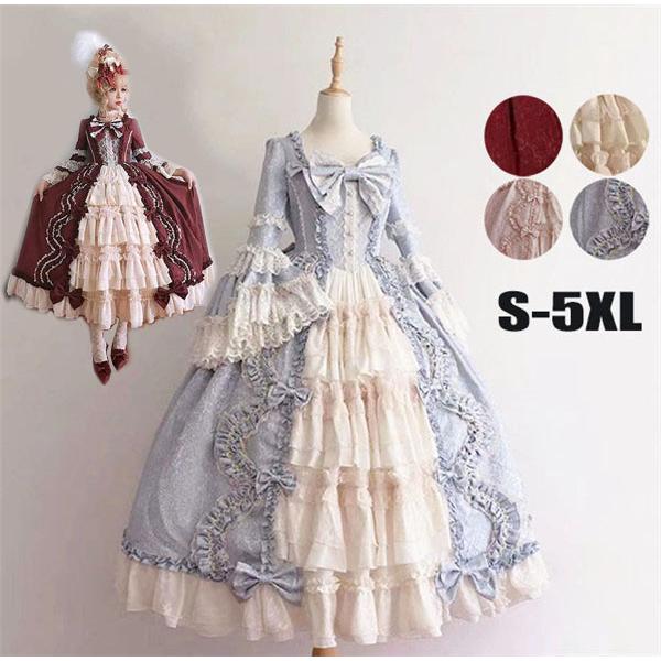 【人気製品 急速出荷】 ロリータ ワンピース コスプレ リボン 姫袖 lolita衣装 仮装 衣装 コスチューム こすぷれ コス おすすめ 可愛い 男ウケ セクシー 大人
