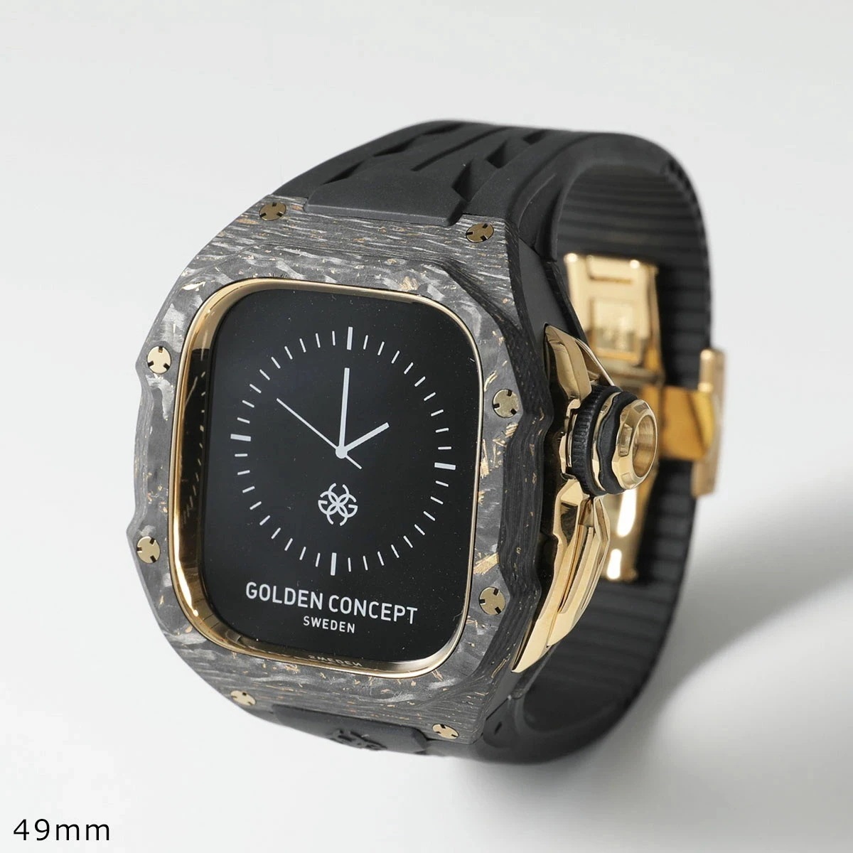 GOLDEN CONCEPT ゴールデンコンセプト Apple Watch Case アップルウォッチケース RSCIII49 メンズ 時計 ULTRA ULTRA2 対応 ラバーベルト Gold-C
