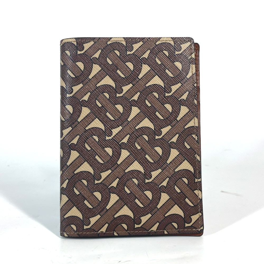 パスポートケース TBロゴ パスポートカバー PVC/レザー ブラウン