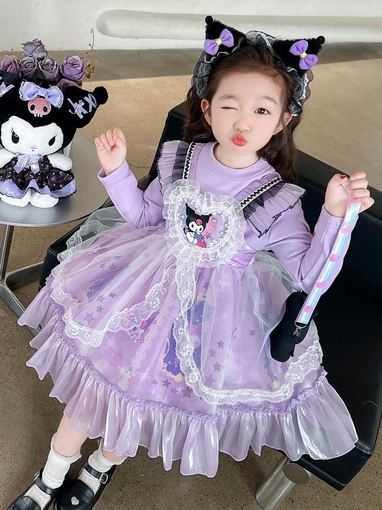 【急速出荷!】女の子ロリータドレス秋24子供秋長袖ベビークロミプリンセスパフスカート