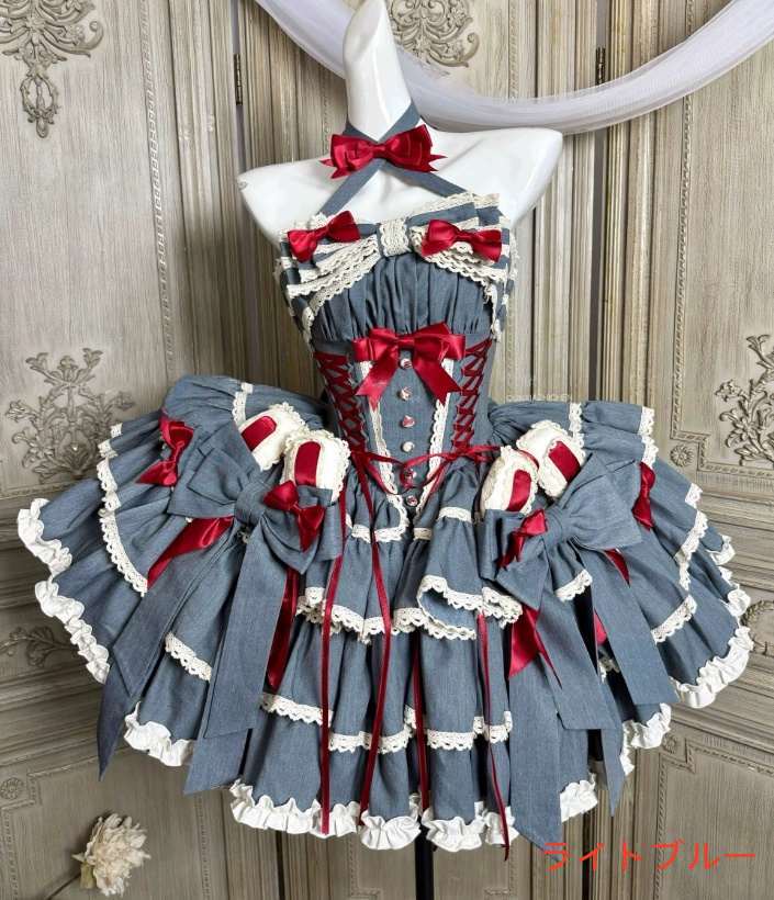 【新作登場 最安値!】128ロリータ ゴスロリ コスプレ メイド服 コスチューム 文化祭 学園祭 衣装 仮装 ハロウィン おすすめ 可愛い 長袖 ドレス　日常　写真　舞台　花嫁　洋服　新販　ハ