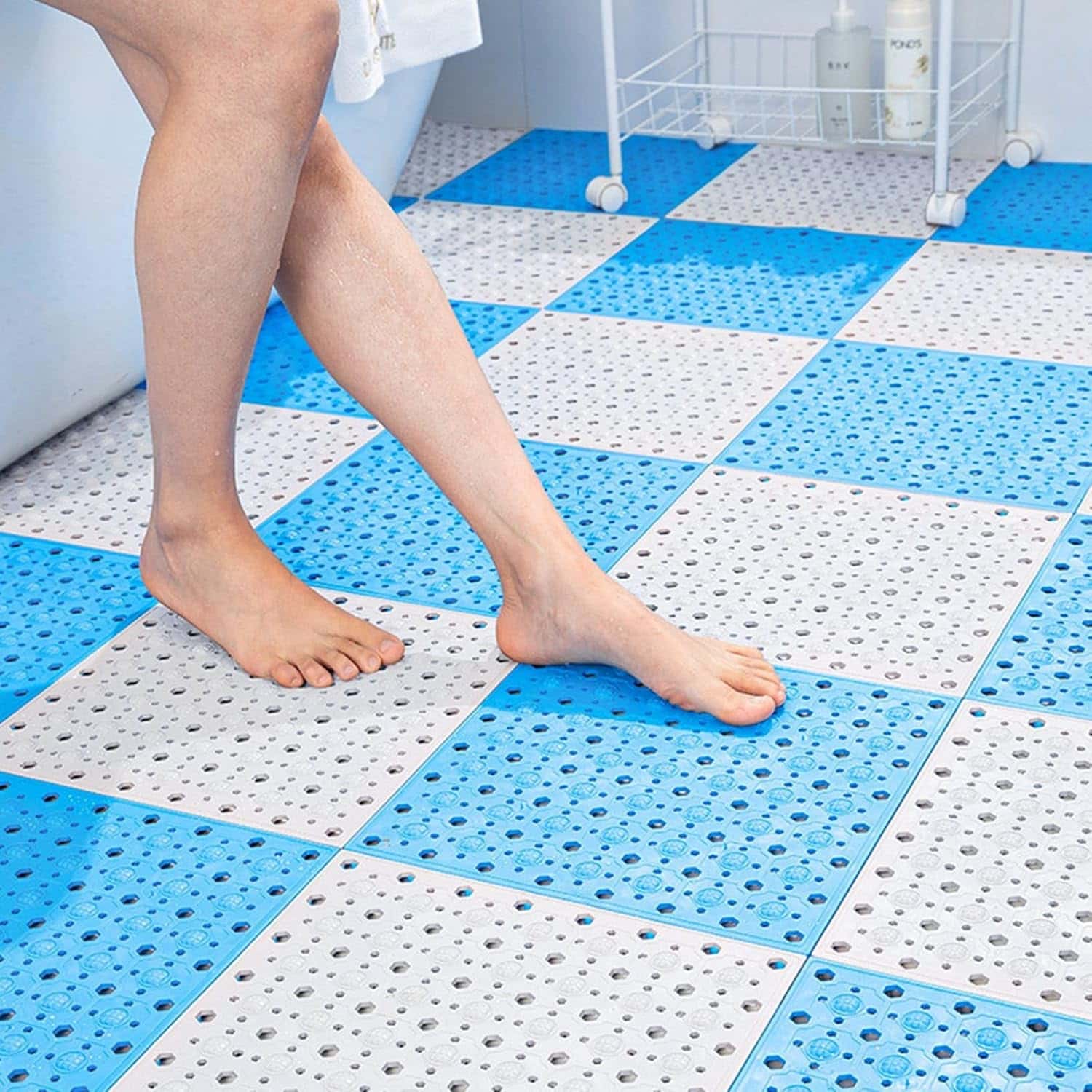 お風呂マット 吸盤付き 30x30cm 10枚組 滑り止めマット バスマット 浴槽 洗い場 転倒防止 排水穴付き 介護用品 赤ちゃん お年寄り シャワー プール
