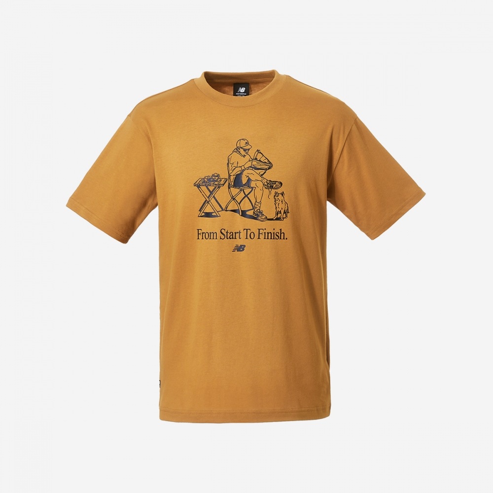 ニューバランスエッセンシャルカフェ グランパコットンジャージーTシャツ NBNED2S361-(85)Brown 6,078円