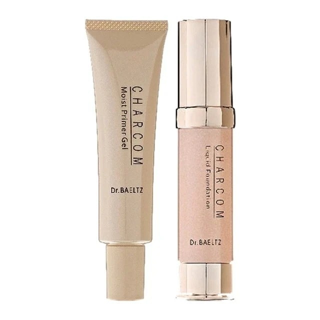 [国内正規品]シャルコム 2点セット/ モイスト プライマージェル 30g ＋ リキッドファンデーション　SPF35　PA+++ 20ml メイクアップコフレ　敏感肌　なめらか