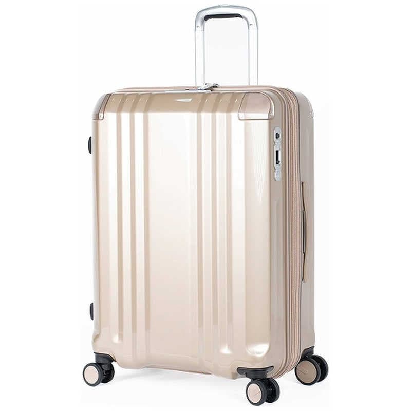 A.L.I　スーツケース ジッパータイプ 宿泊目安：7～9日間 70L 拡張機能搭載 前輪ストッパー ダブルホイールキャスター シャンパンGD　ALI-089-24W