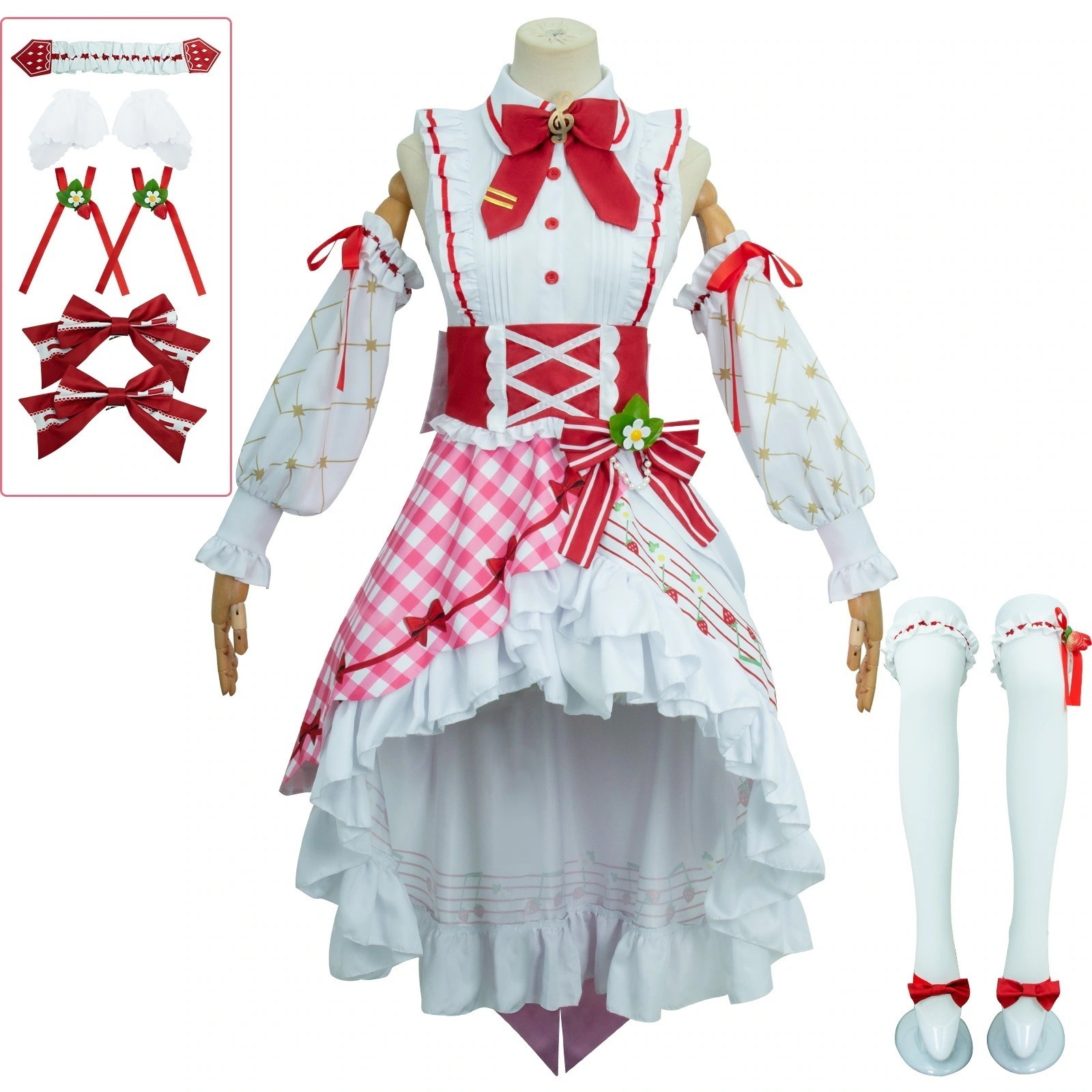 【急速出荷!】コスプレ 仮装Cos服バーチャルアイドル15周年いちごスカートコスプレ衣装二次元アニメ衣装 イベント用品