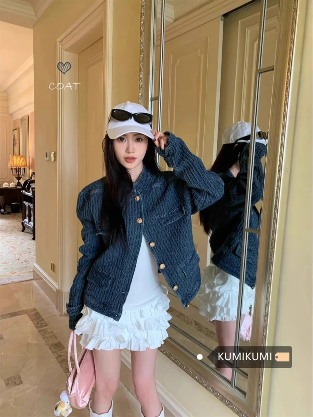 【急速出荷!】大人っぽく今らしい アウター 羽織り きれいめ カジュアル 韓国っぽ L 通勤ファッション系 フェミニン 女っぽ オフィスフレンチ丸襟