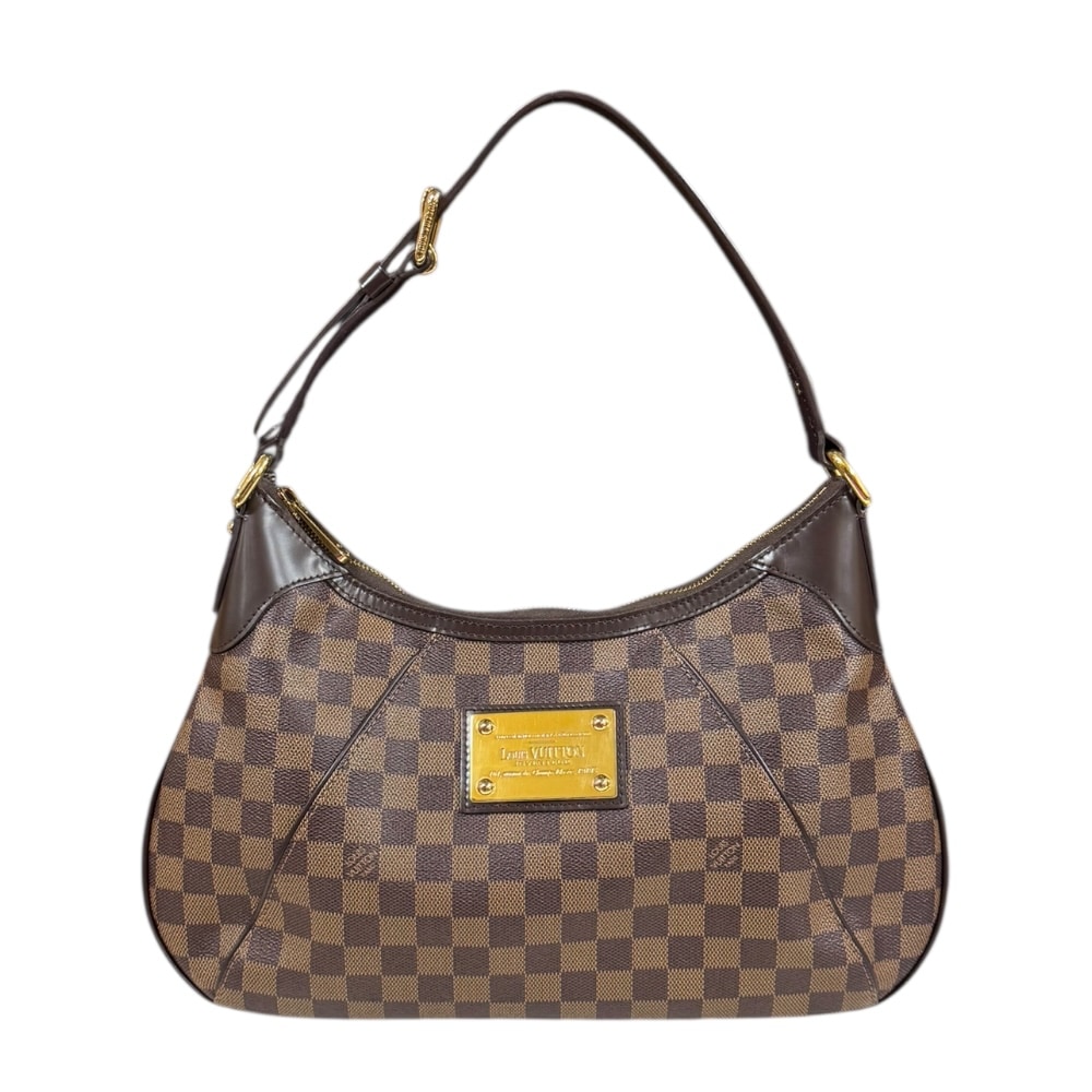 ルイヴィトン テムズGM ダミエ ショルダーバッグ ダミエキャンバス N48181 ブラウン LOUIS VUITTON 中古