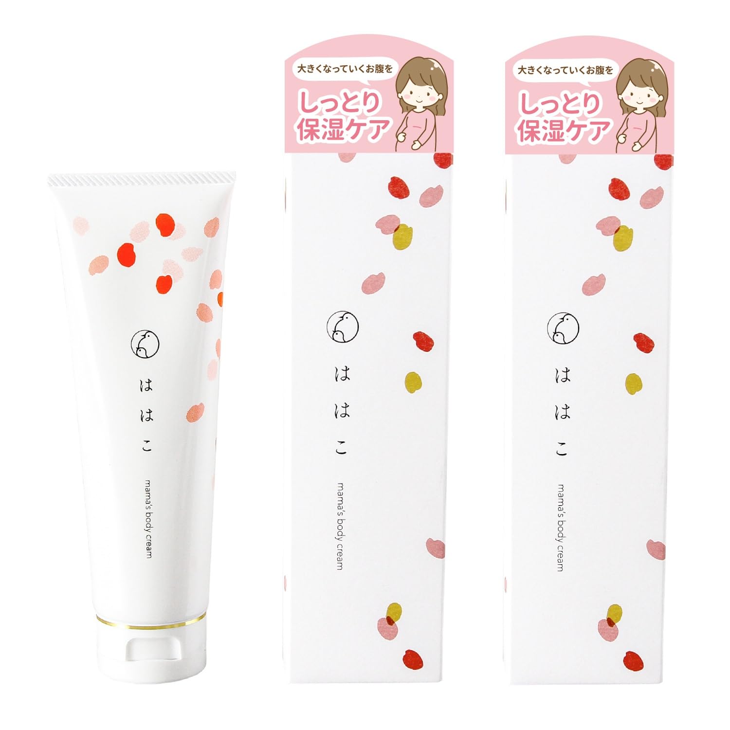 マタニティクリーム ははこ 140g 妊娠線ケア 産前産後クリーム 低刺激 微香料 高保湿タイプ 妊娠お祝い・懐妊ギフトに（2本セット）