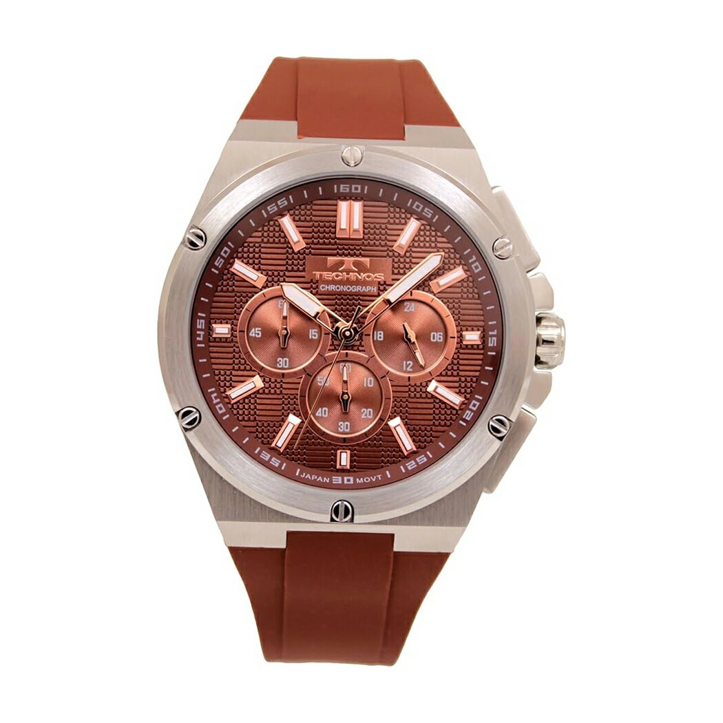 腕時計 T6C27SA メンズ ブラウン ブラウン クロノグラフ 5気圧防水
