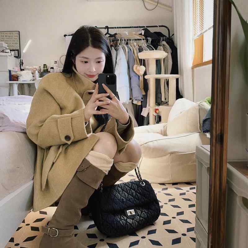 秋冬 コーデ レディース ファッション オシャレ 服 カワイイ シンプル 大人カワイイ 大きいサイズ ウール コート 韓国スタイル 5,359円