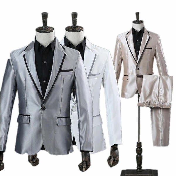 6色　メンズ　スーツ　スーツセット　上下セット　タキシード　メンズ タキシード パンツ　演出服 フォーマル　結婚式/パーティ/司会 ジャケットズボン　セットアップ