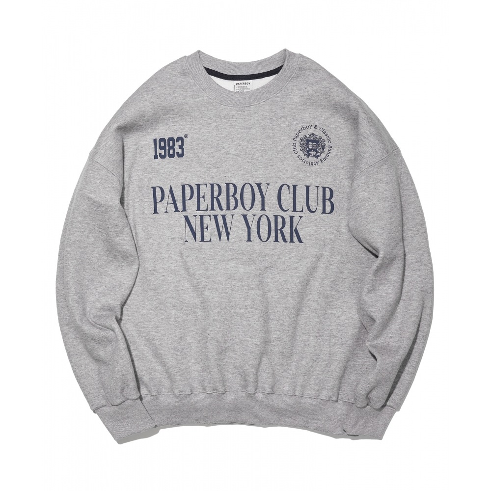 ペーパーボーイスポーツクラブスウェットシャツ-メランジ