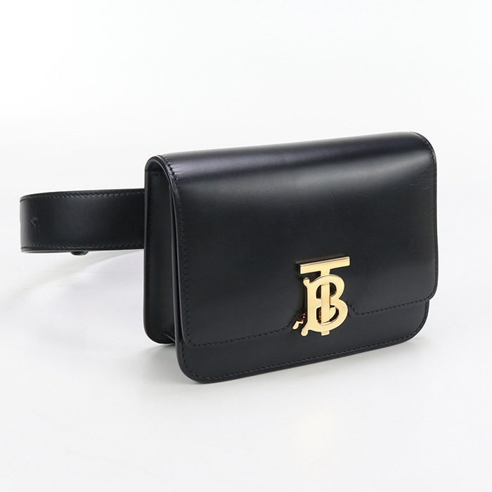 TB ベルトバッグ ボディバッグ レザー ブラック【中古】 ユニセックス 66,000円