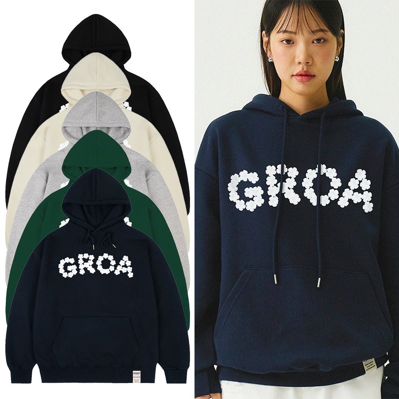 [UNISEX]GROA Flower Logo Hoodie_5color