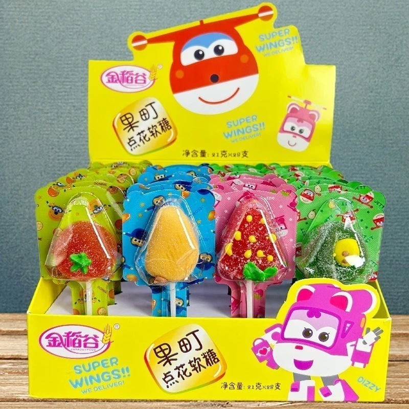 g ドットフルーツシェイプ VC ソフトキャンディ 子供用ジュース ビタミンC ロリポップ スナック 箱入り お菓子 大人 子供 誕生日プレゼント