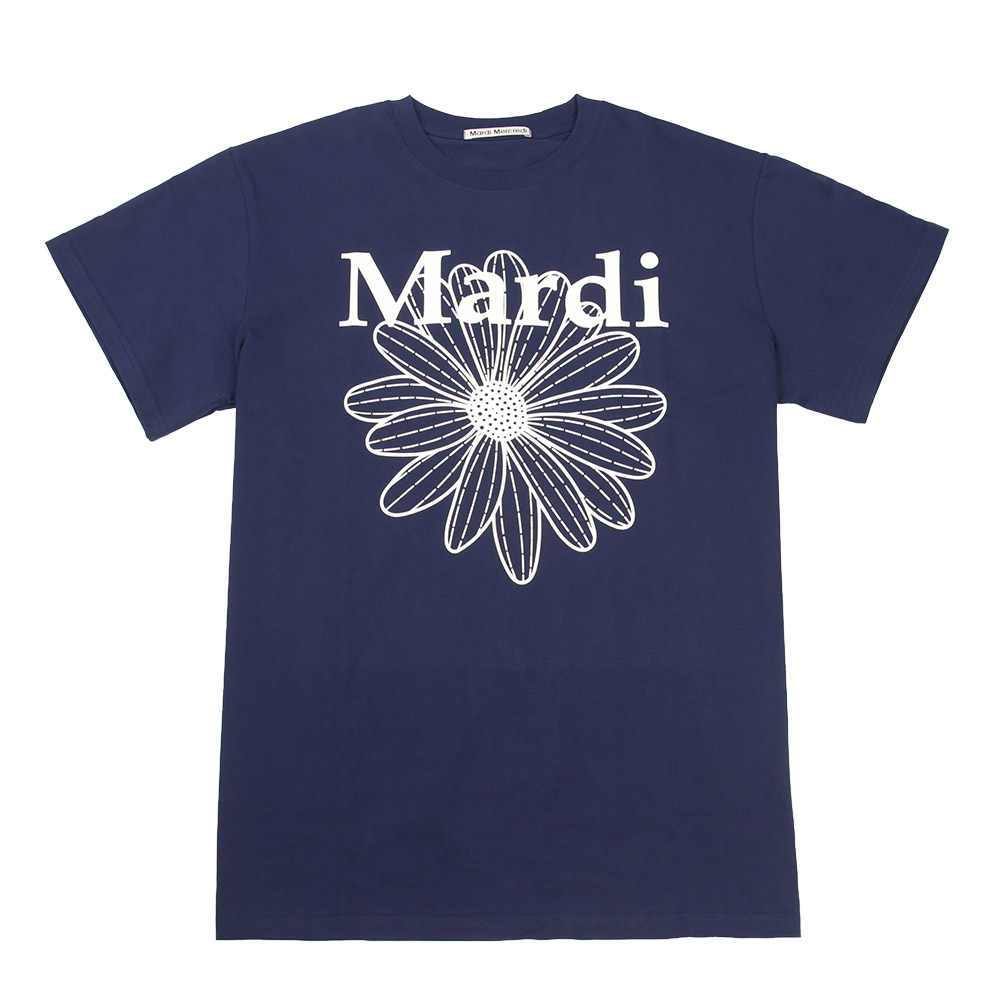Tシャツ UNISEX TSHIRT FLOWERMARDI NAVY IVORY 半袖 レディース 韓国 ファッション アパレル