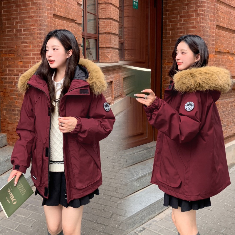 工装羽毛アウタ派女性短丈小柄冬の毛糸に厚手の綿入れ韓国系ブームを克服 4,570円