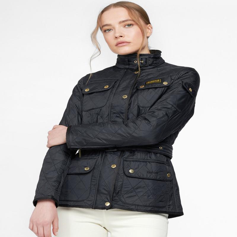 [24FW] [Barbour] 女性 ブラック B.Intl International Polarquilt ジャケット (URJA4F302BK)