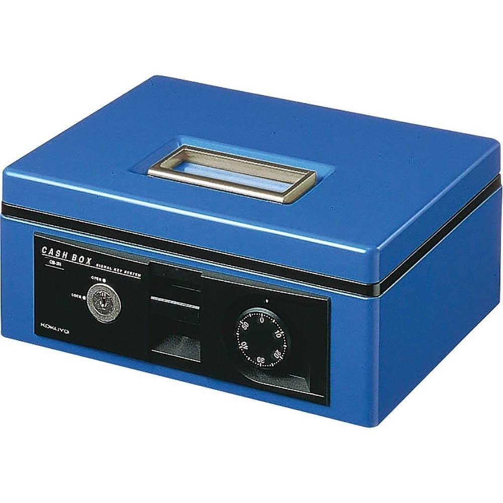 （まとめ買い）手提げ金庫 ダイヤル付き A5 青 CB-13B [x3]
