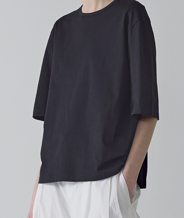 ファサードパターン Cotton Regular T-shirt Blue Charcoal