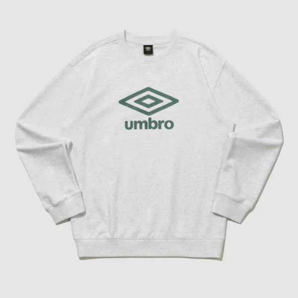 長袖Tシャツ TQT UQ121CFS19-WMG エッセンシャルビッグロゴ スウェットシャツ / WHITE MELANGE