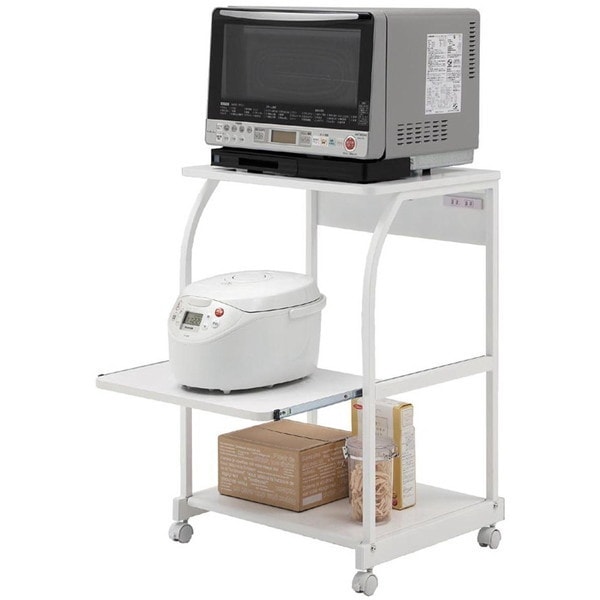 岩附 IW-レンジ台82WH　キッチンラック ホワイト メーカー直送