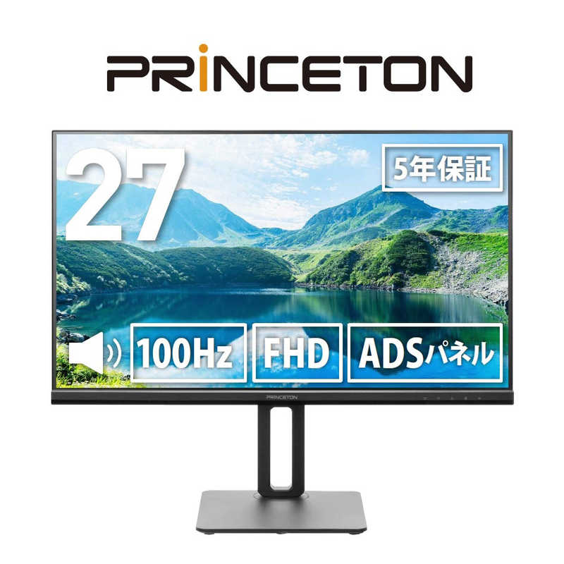 プリンストン　液晶 ディスプレイ モニターHDMI VGA ［27型 /フルHD(1920×1080) /ワイド］ ブラック　PTF-B271WS-BK 21,600円