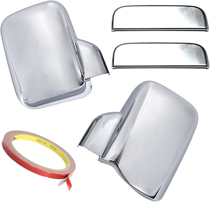 ハイゼットトラック対応 ミラーカバー ドアカバー セット 予備の両面テープ付 シルバー サイドミラー ドアハンドル S500P・S510P (シルバーセット)