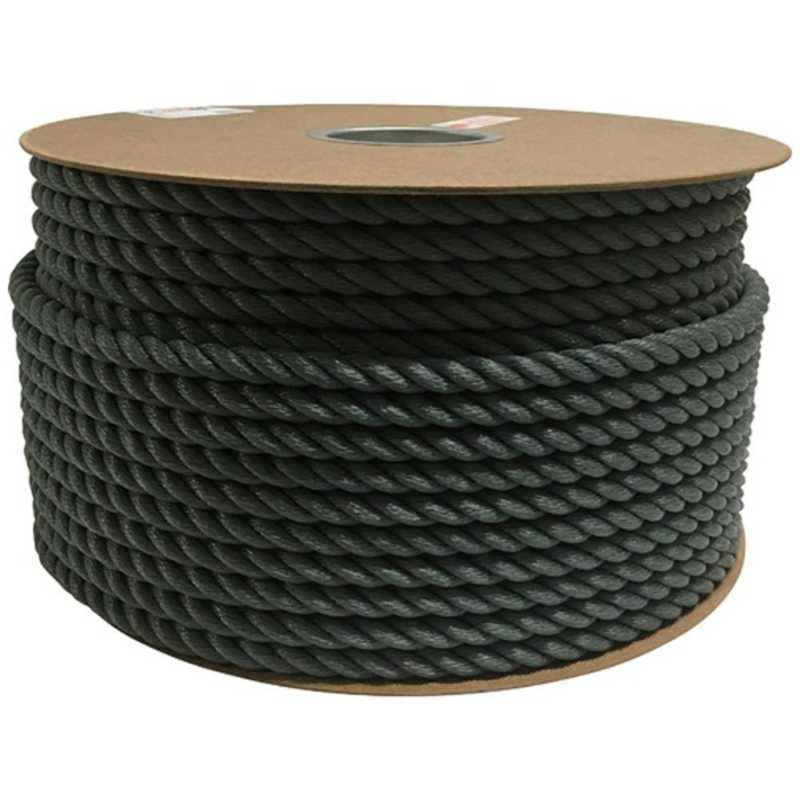 ユタカメイク　ユタカ ポリエチレンロープドラム巻 12mm×100m グレー　PRE-68