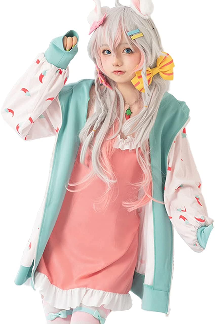 カグラナナ コスプレ VTuber ワンピース部屋着ルームウェア 神楽七奈 10点セット女の子だけ