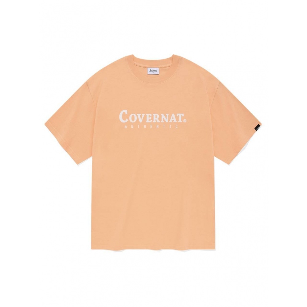 COVERNAT オーセンティックロゴ T シャツサーモン