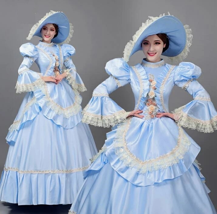 高品質 演出服 ジュリエット 文化祭 ハロウィン 演劇 オペラ声楽 撮影 ワンピース貴婦人 パーティードレス 礼服 プリンセスライン学園祭 王族服 司会 演奏会 ヨーロッパ風 中世貴族風 フレア袖 女