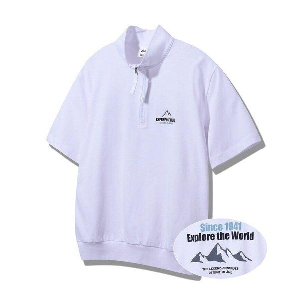 エクスプロールマウンテンロゴハーフジップTシャツ（JQ2TSU224WH）HFPS_SC