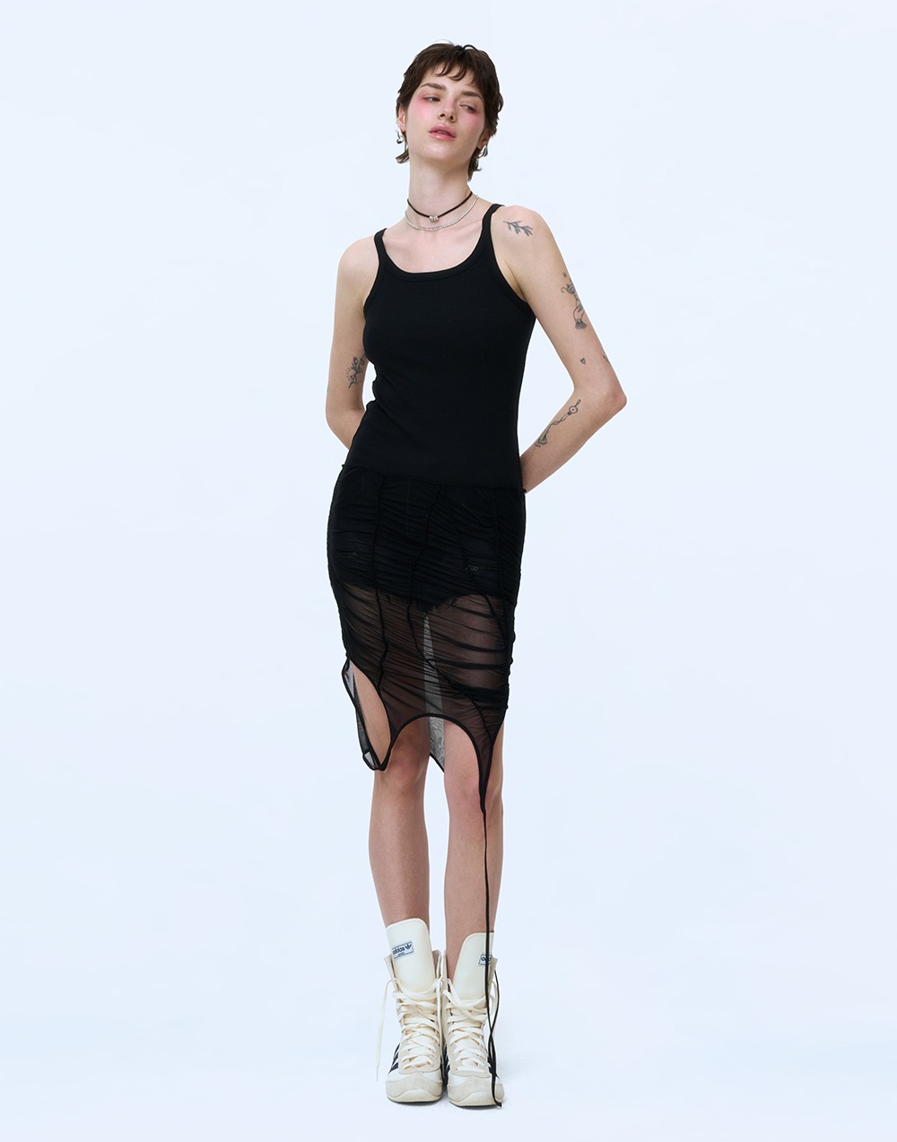 TWO WAY SLEEVELESS - BLACK_5/8 SHIPPING