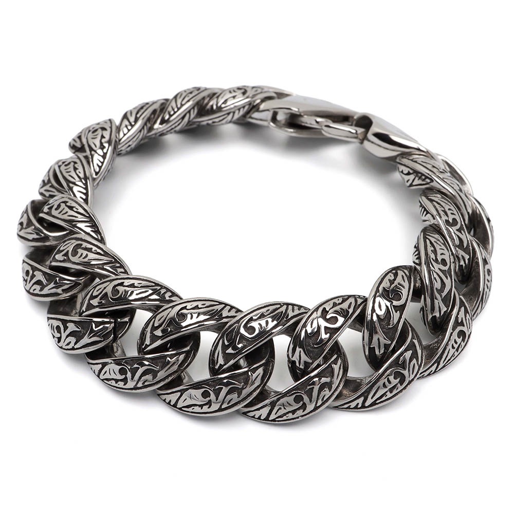 ステンレス 重厚感たっぷりな極太喜平ブレスレット [b992]