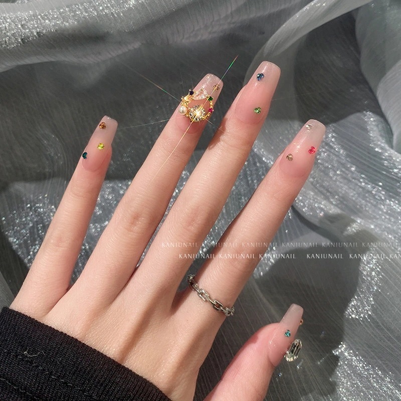 ネットセレブ ネイルアート ミニ ポインテッド ボトム ダイヤモンド ジュエリー ミックスカラー スモール ラウンド ダイヤモンド クリスタル ガラス ラインストーン スモール ダイヤモンド ネイル