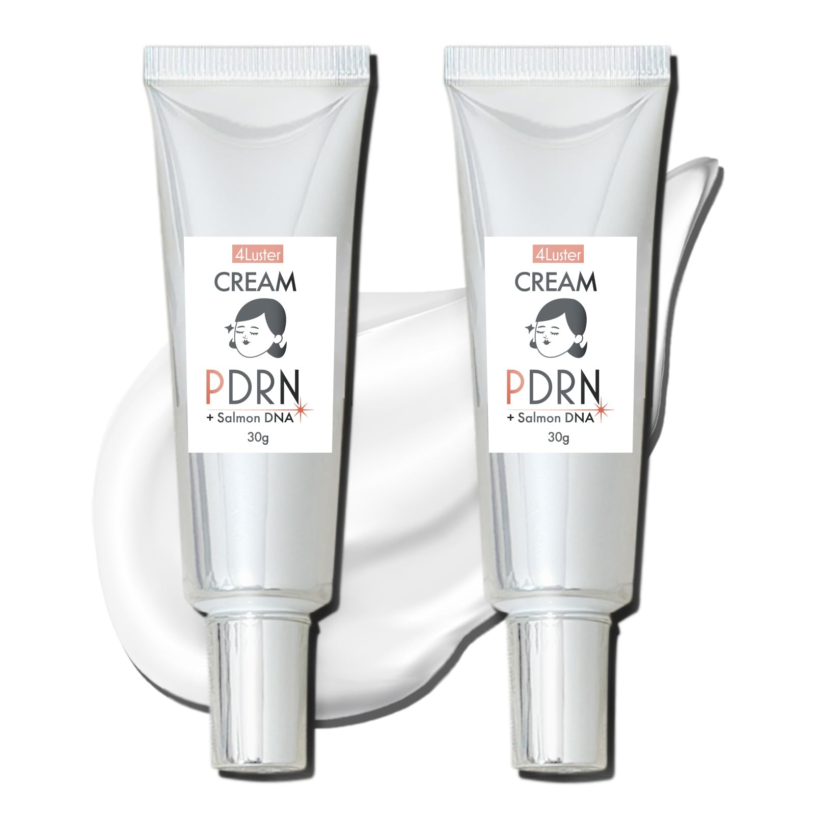 当日発送 【PDRNクリーム】4Luster(フォーラスター) PDRN CREAM 30g ×2本セット 国内製造 [加水分解ヒアルロン酸Na・ナイアシンアミド・セラミド配合]つやちゃんの美容クリー