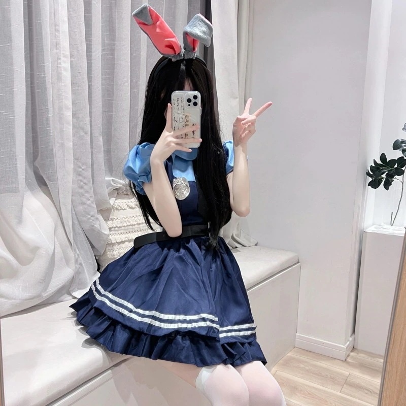 コスプレ レディースサマーバニ30%までに制限ースーツドールネックシャツキャミソール ワンピース 2点セット ドレス 韓国ファッション ハロウイン