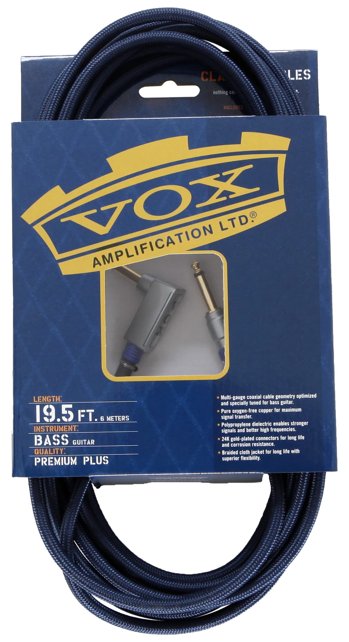 VOX(ヴォックス) ケーブル ベースシールド Class A Cables L型 長さ6m VBC19
