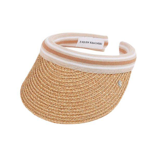 [ヘレンカミンスキー] SS26 女性 ビアンカ8 バイザー ハット HAT52203 NATURAL NOUGAT STRIPE _SSG