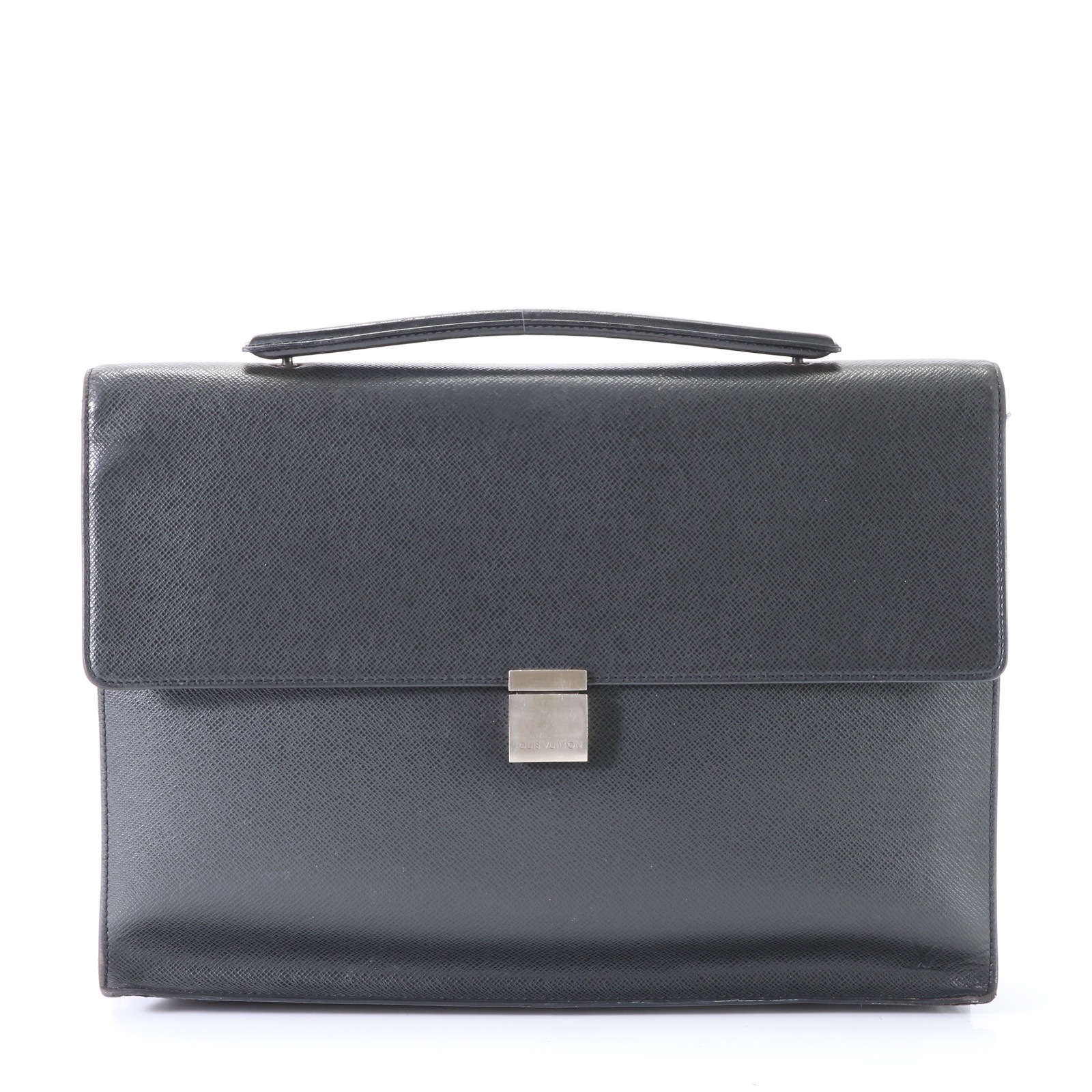 タイガ アンガラ M30772 レザー ビジネス バッグ 書類鞄 ブリーフケース トート 通勤 本革 ブラック 黒 紳士 A4 メンズ EEM T15-3 中古