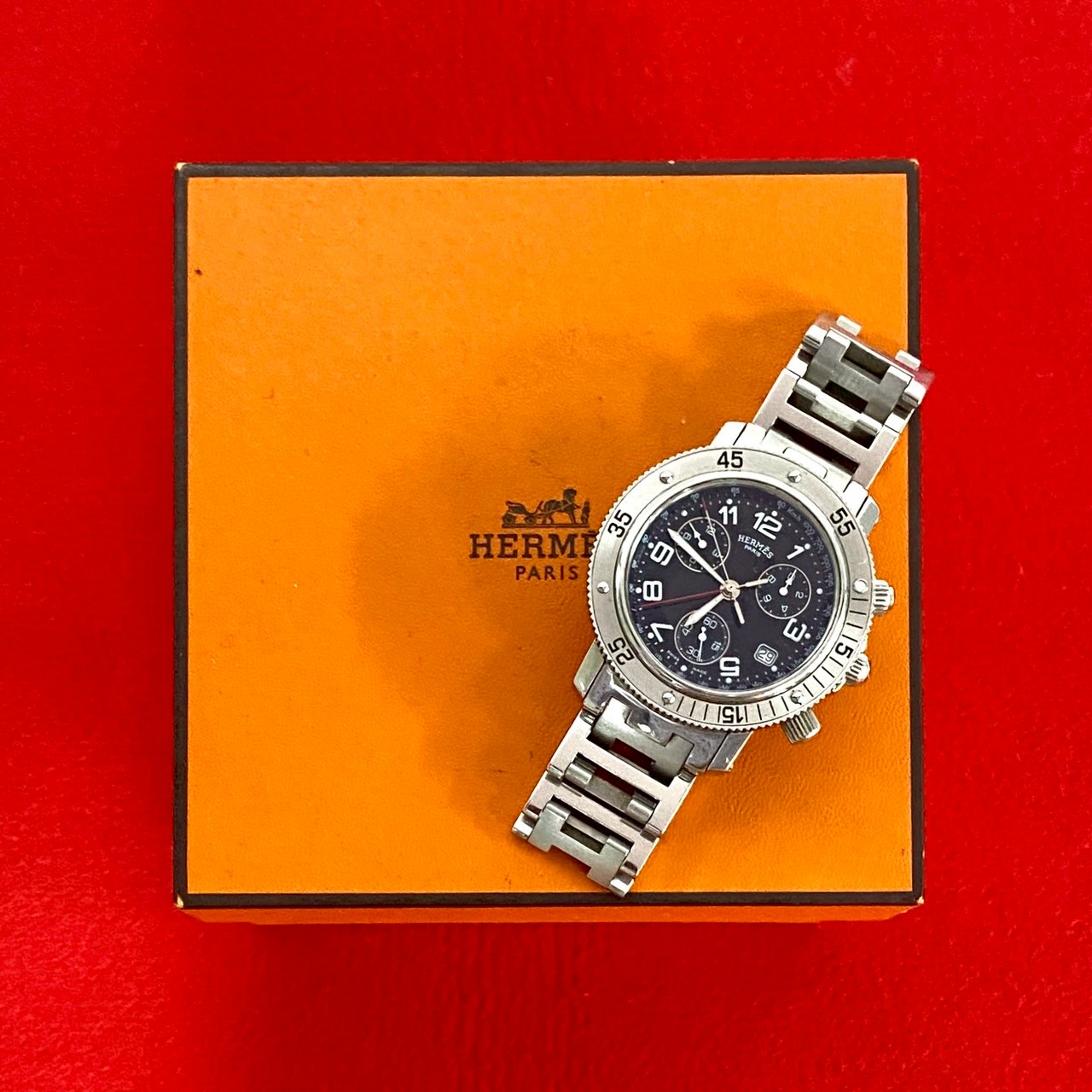 クリッパー デイト腕時計 ステンレス シルバー 23951