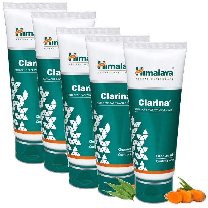 クラリナアンチアクネフェイスウォッシュジェル 60ml 5本 ヒマラヤ社 Himalaya ニキビ アクネ菌 天然成分 アーユルヴェーダ 海外発送 国際郵便発送 5,561円