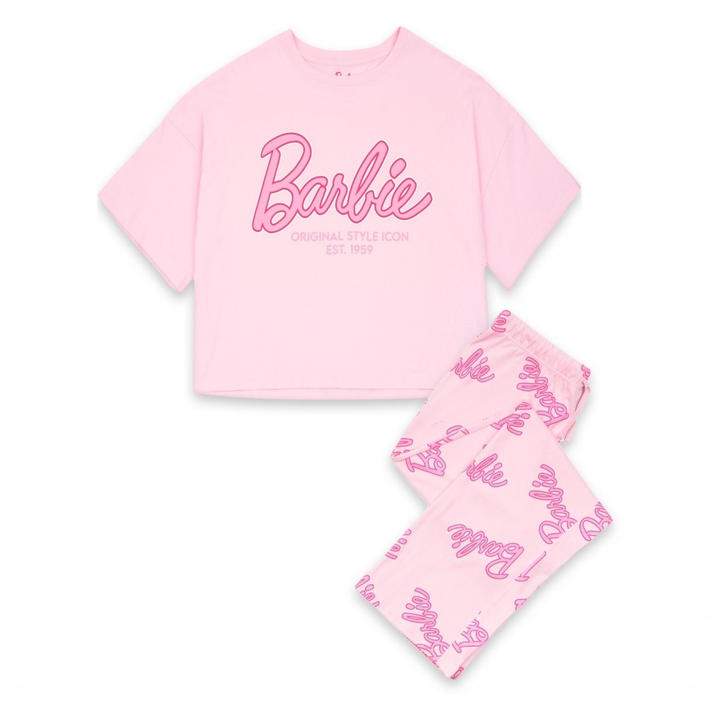 (英国より直送) Barbie レディース/レディースロゴパジャマセット