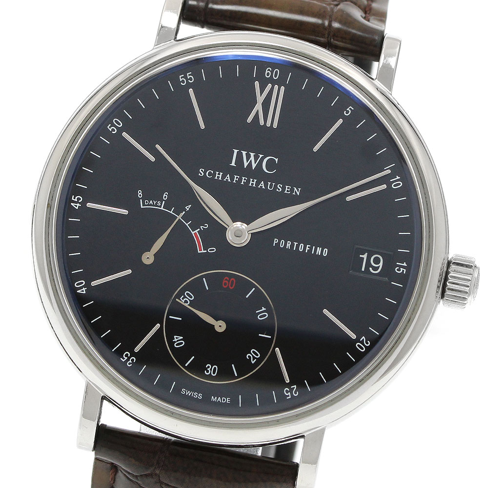 IWC SCHAFFHAUSEN IW510102 ポートフィノ ハンドワインド 8デイズ デイト パワーリザーブ 手巻き メンズ 良品 _955745【中古】