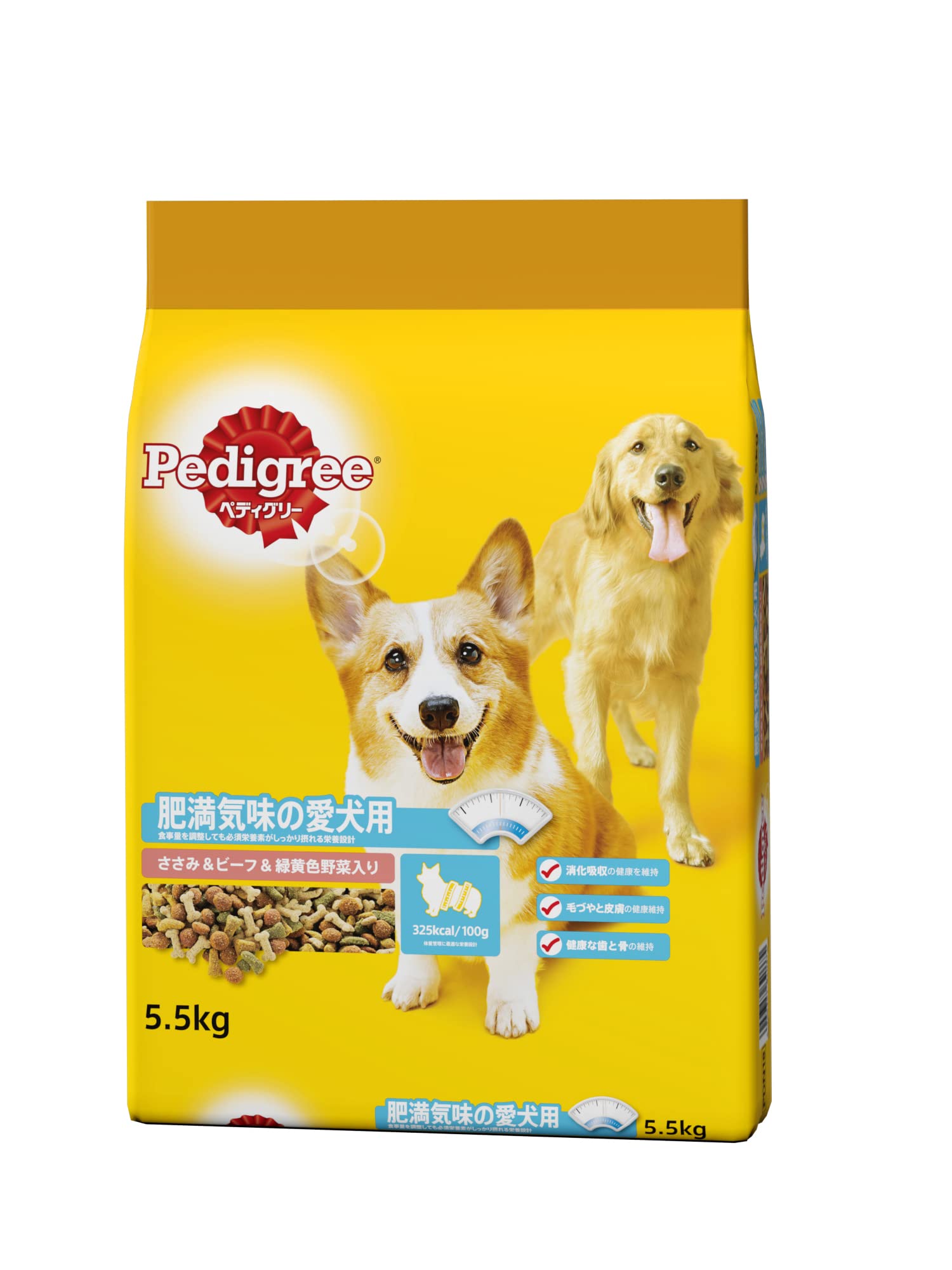 ペディグリー 肥満気味の愛犬用 ささみ＆ビーフ＆緑黄色野菜入り 5.5kg [ドッグフード・ドライ]