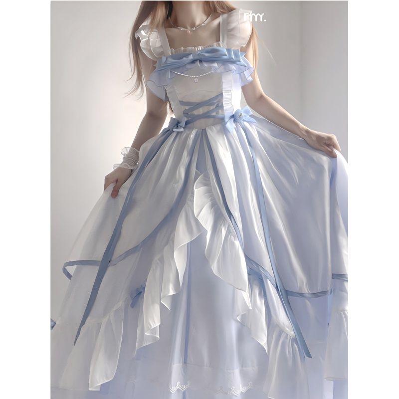 結婚式用ビッグスカートデイリーロングスカートバースデースカートロリータ